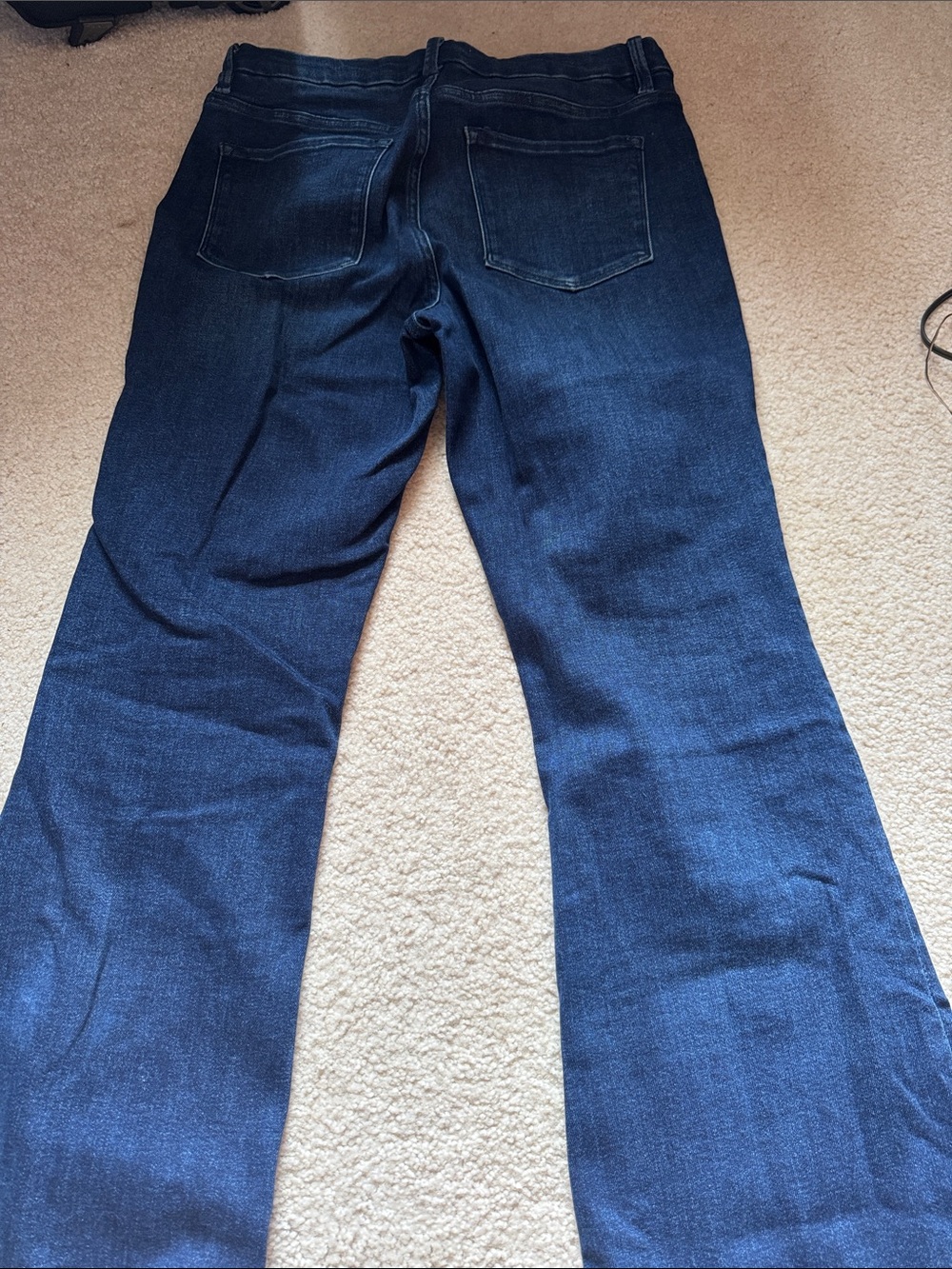 Dark Blue Women's Flare Jeans - Picture 5 of 5
